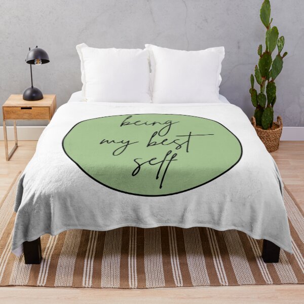 Item preview, being my best self sage green cursive designed and sold by collazodesigns.