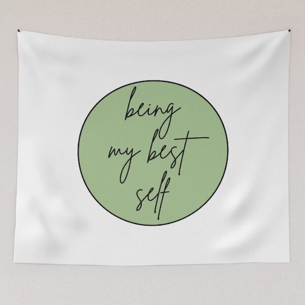 Item preview, being my best self sage green cursive designed and sold by collazodesigns.
