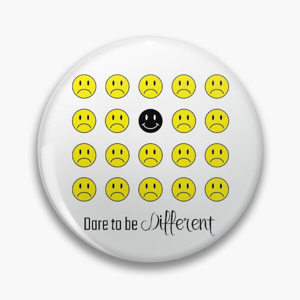Item preview, Dare to Be Different: Inspirational, Motivational, Smiley Face Wall Art and T-Shirt designed and sold by EmilySutin.