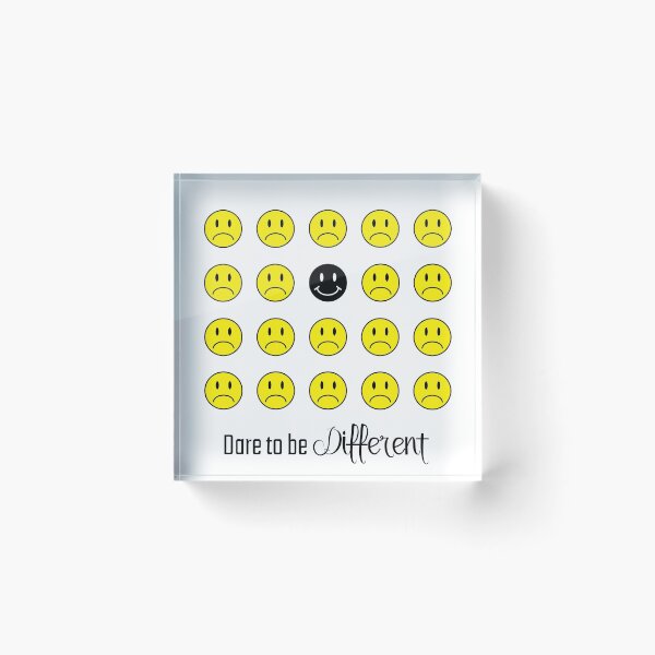 Item preview, Dare to Be Different: Inspirational, Motivational, Smiley Face Wall Art and T-Shirt designed and sold by EmilySutin.