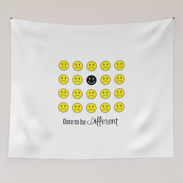 Item preview, Dare to Be Different: Inspirational, Motivational, Smiley Face Wall Art and T-Shirt designed and sold by EmilySutin.