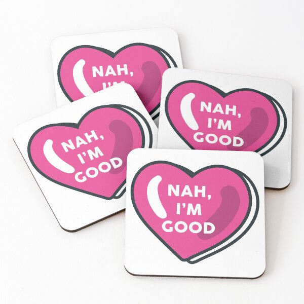 Item preview, Funny Anti Valentine's Day Shirt (Heart Image) Nah I'm Good T-Shirt designed and sold by TheFlipRepublic.