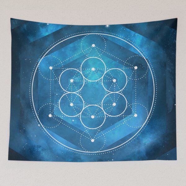 Item preview, Metatron's Cube - Scared Geometry Blue - Galaxy Portal designed and sold by solrevolver.