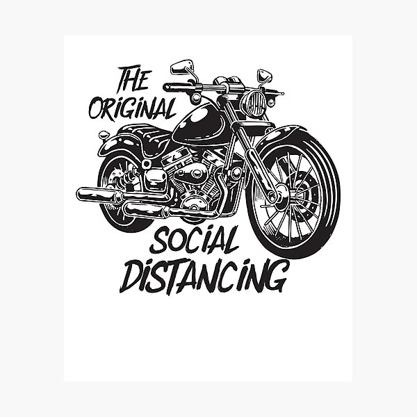 Item preview, Funny Motorcycle Original  Distancing T-Shirt designed and sold by TheFlipRepublic.