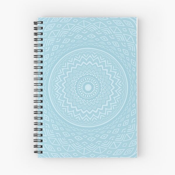 Item preview, Tribal Mandala Design Pattern // Light Blue Aqua Zentangle Aztec Minimalism Eclectic Design designed and sold by AEJdesign.