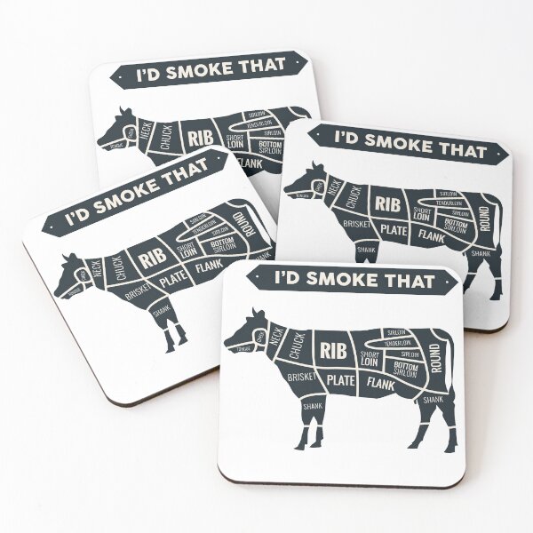 Item preview, I'd Smoke That Cow BBQ T-Shirt for Grillmasters Fathers designed and sold by TheFlipRepublic.