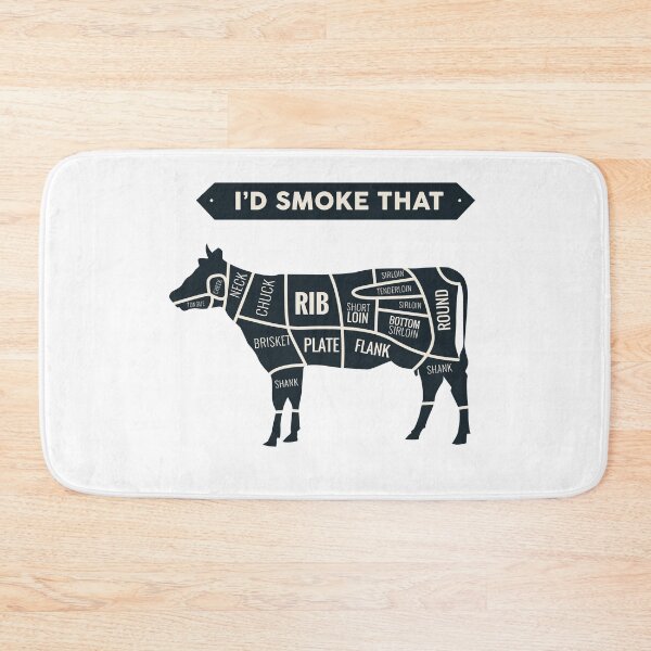 Item preview, I'd Smoke That Cow BBQ T-Shirt for Grillmasters Fathers designed and sold by TheFlipRepublic.