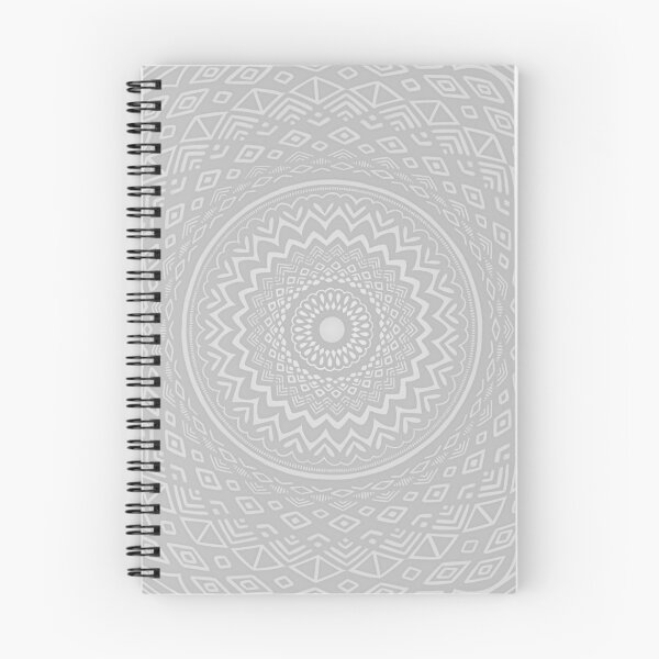 Item preview, Tribal Mandala Design Pattern // Gray Zentangle Aztec Minimalism Eclectic Design designed and sold by AEJdesign.
