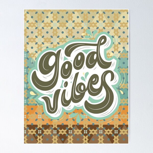 Item preview, GOOD VIBES 70s RETRO QUOTES N°1 designed and sold by PapierJeTaime.