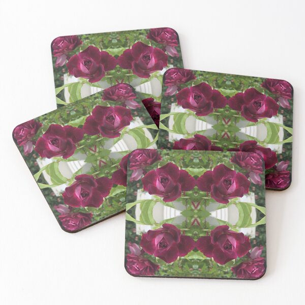 Item preview, Botanical Divine - Blooming Magenta Roses in the Summertime Gardens, Symmetry of Love  designed and sold by RoseAromas.