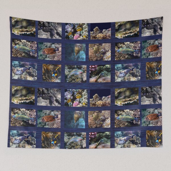 Item preview, Hurmerinta Red Sea Sealife Collage 3 designed and sold by hurmerinta.