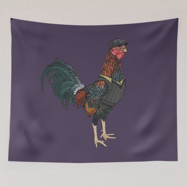Item preview, Red Rooster Hipster in Flat Cap & Sweater Vest designed and sold by creativekeener.