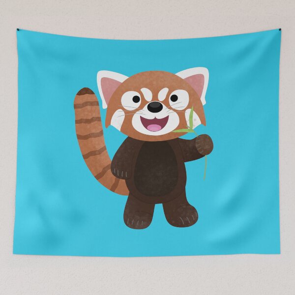 Item preview, Cute red panda cartoon illustration designed and sold by FrogFactory.