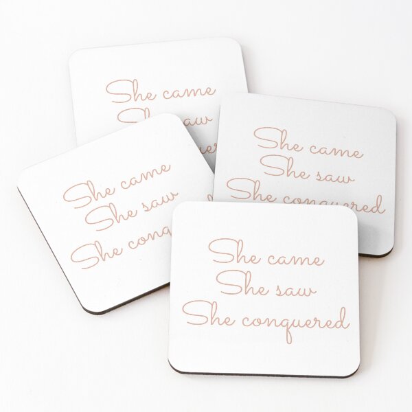 Item preview, She Came She Saw She Conquered in Rose Gold designed and sold by pinkfantasy.