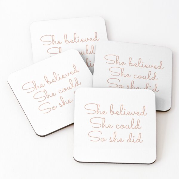 Item preview, She Believed She Could So She Did in Rose Gold designed and sold by pinkfantasy.