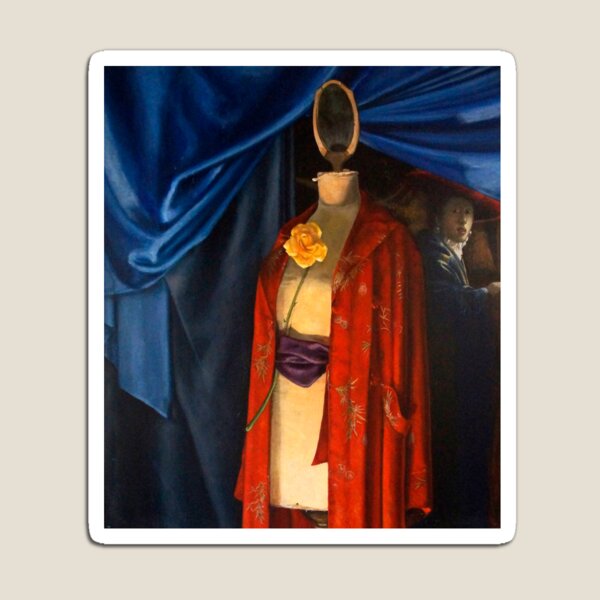 Red Gown on Mannequin by Adelaide Artist Avril Thomas Magnet