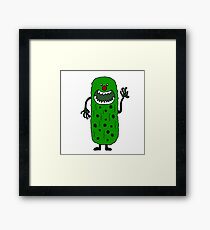 Cool Funny Pickle Tickle Monster Framed Print