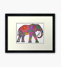Psychedelic Elephant Framed Print