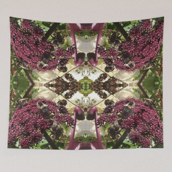 Item preview, Copy of Bee Love - A Bevy of Bee Bros on the Burgundy Blooms, Gathering Nectar designed and sold by RoseAromas.