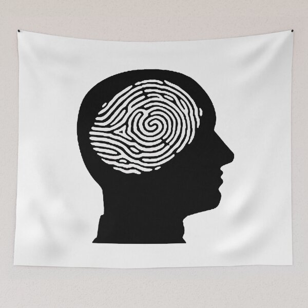Item preview, Forensic Psychology thumbprint in brain - Psychology Design designed and sold by Psychologist's Inventory.