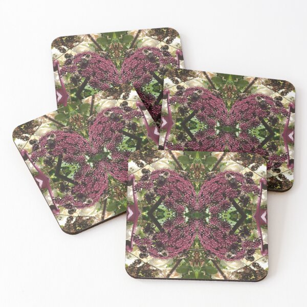 Item preview, Bee Love - A Bevy of Bee Bros on the Burgundy Blooms, Gathering Nectar designed and sold by RoseAromas.