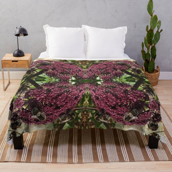 Item preview, Bee Love - A Bevy of Bee Bros on the Burgundy Blooms, Gathering Nectar designed and sold by RoseAromas.