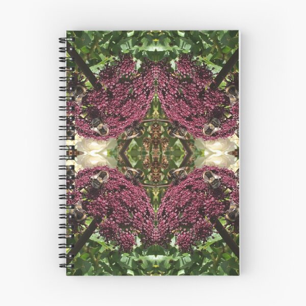 Item preview, Bee Love - A Bevy of Bee Bros on the Burgundy Blooms, Gathering Nectar designed and sold by RoseAromas.