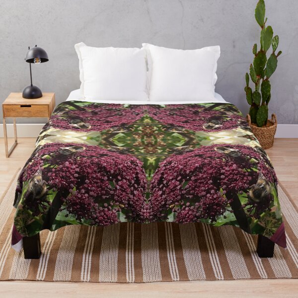 Item preview, Bee Love - A Bevy of Bee Bros on the Burgundy Blooms, Gathering Nectar designed and sold by RoseAromas.