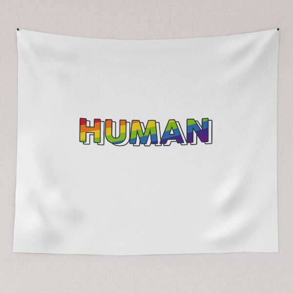 Item preview, HUMAN LGBT Flag Gay Pride Month Transgender Rainbow Lesbian T-Shirt designed and sold by TheFlipRepublic.