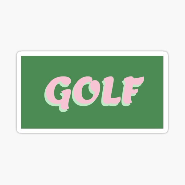 "Pink and Green Golf Sticker " Sticker by maddieobrienn1 Redbubble