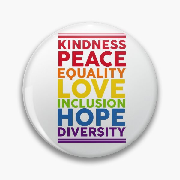 Item preview, Peace Love Inclusion Equality Diversity Human Rights T-Shirt designed and sold by TheFlipRepublic.