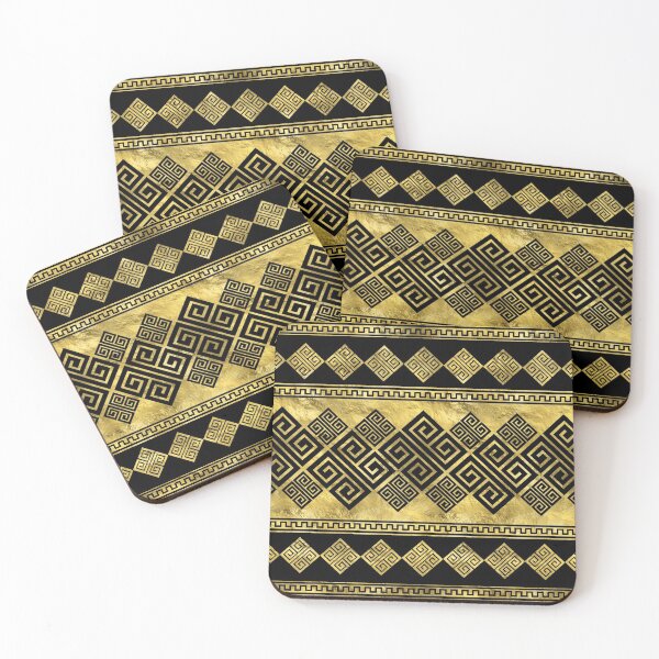 Item preview, Greek Meander - Greek Key Black and gold  designed and sold by k9printart.