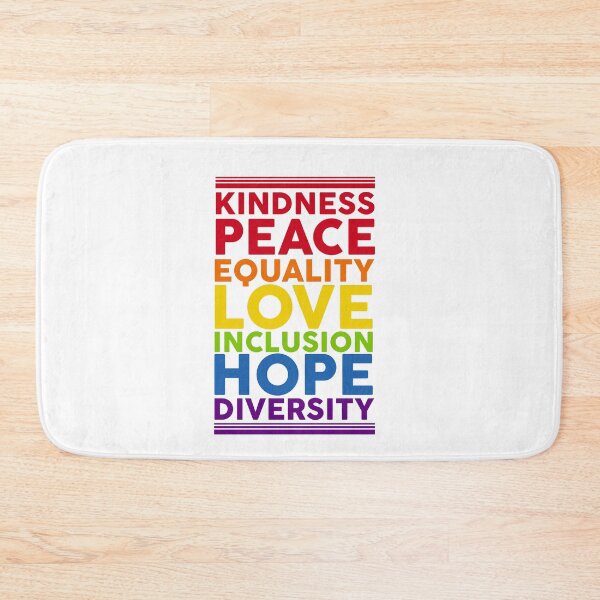 Item preview, Peace Love Inclusion Equality Diversity Human Rights T-Shirt designed and sold by TheFlipRepublic.