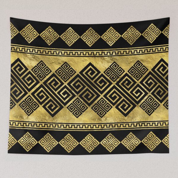 Item preview, Greek Meander - Greek Key Black and gold  designed and sold by k9printart.