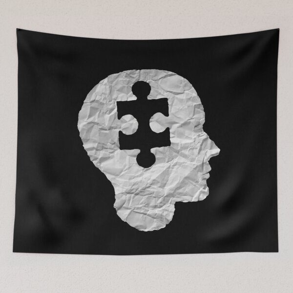 Item preview, Crumbled Paper Puzzle brain - Psychology Design designed and sold by Psychologist's Inventory.