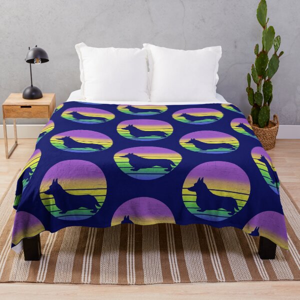 Item preview, Corgi retro sunset design gift for corgi lovers designed and sold by BRtisticDesigns.