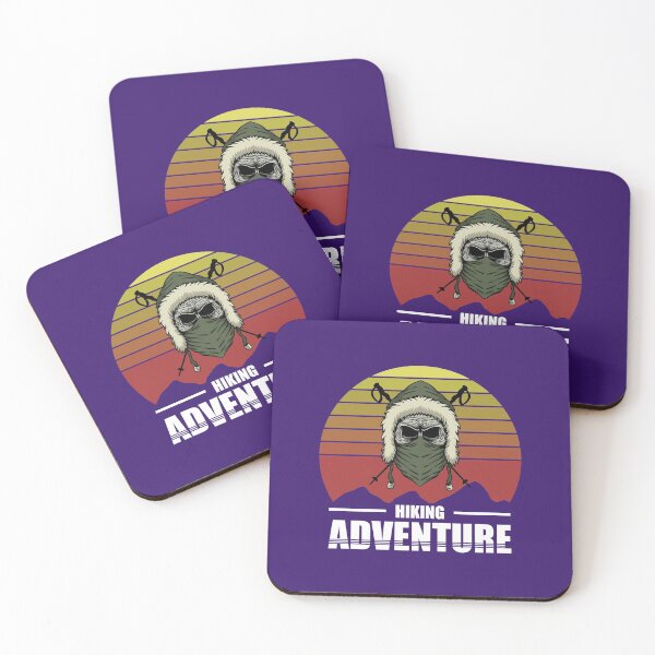 Item preview, Retro Sunset Alien hiking adventure design gift for people who love to hike designed and sold by BRtisticDesigns.