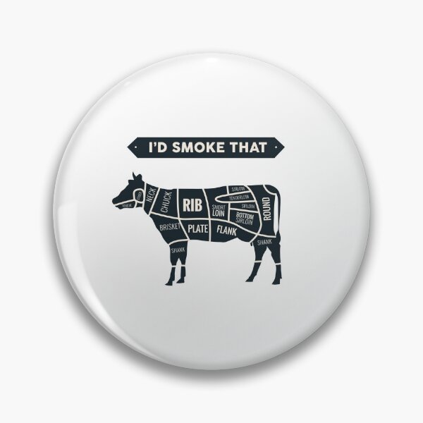 Item preview, I'd Smoke That Cow BBQ T-Shirt for Grillmasters Fathers designed and sold by TheFlipRepublic.