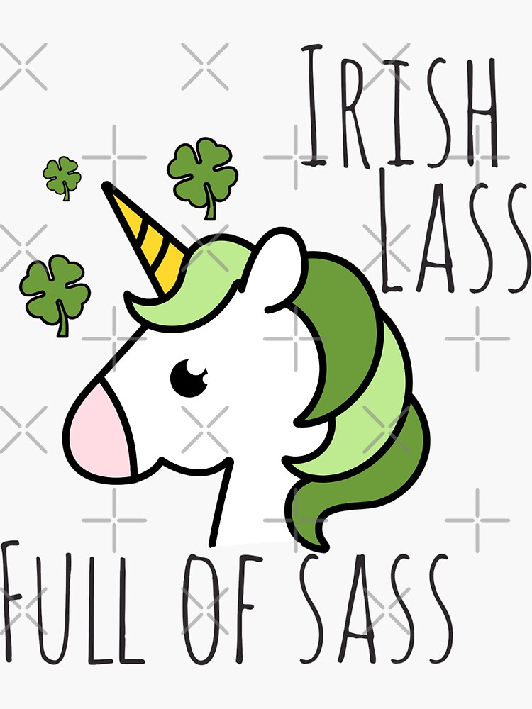 Irish Lass Full Of Sass Sticker For Sale By Tristahx Redbubble