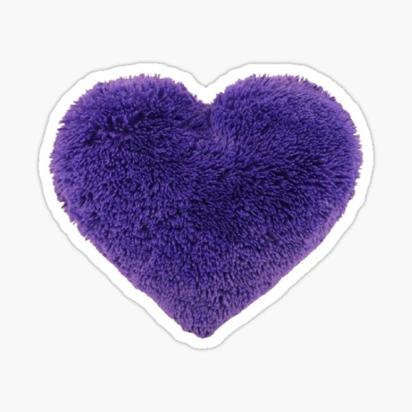 Item preview, Fuzzy Purple Heart Sticker Design  designed and sold by boopsblunt.