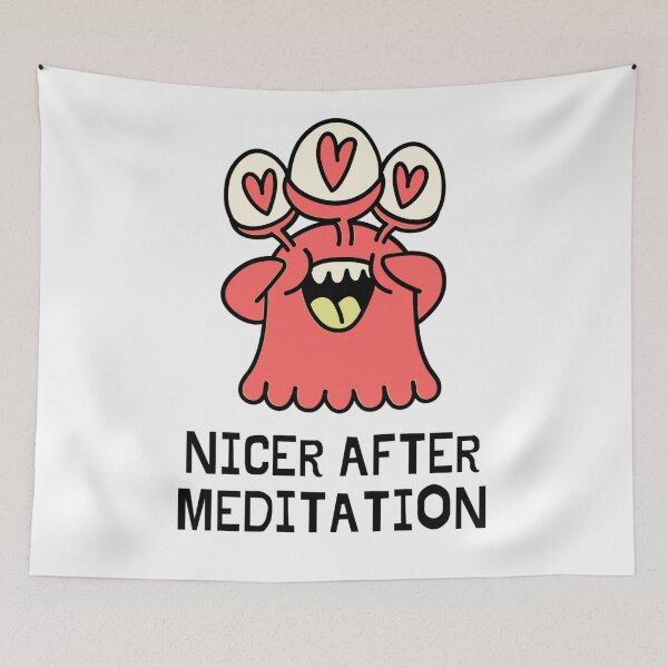 Item preview, Funny Meditation Monster (White) designed and sold by iamwowie.