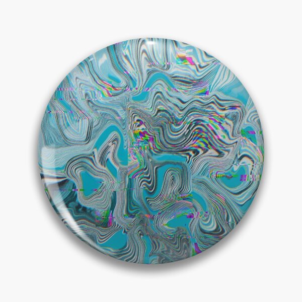 Item preview, Copy of Glitch marble pattern neon blue designed and sold by ANAKOTO.