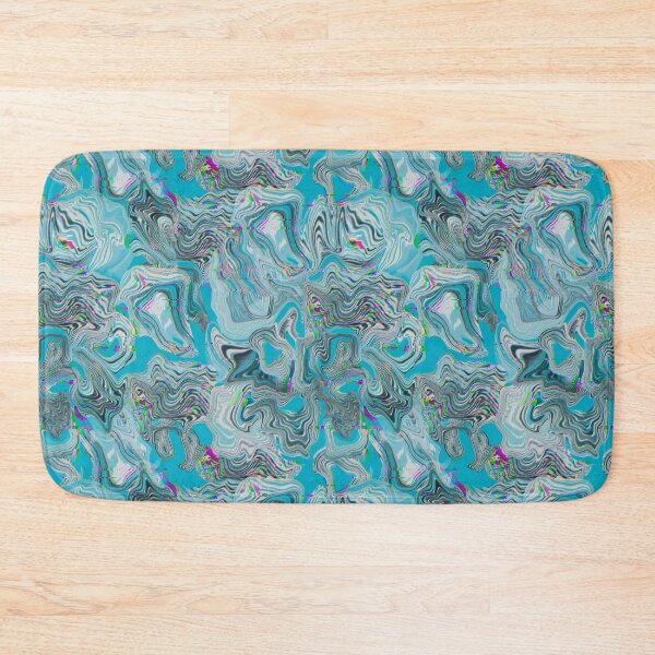 Item preview, Copy of Glitch marble pattern neon blue designed and sold by ANAKOTO.