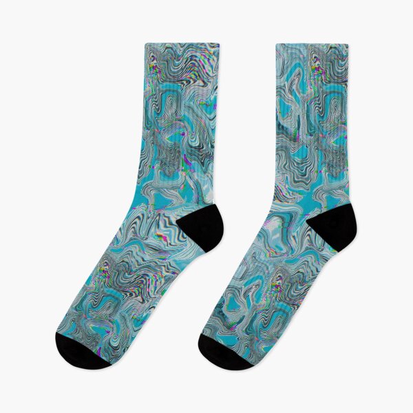 Item preview, Copy of Glitch marble pattern neon blue designed and sold by ANAKOTO.