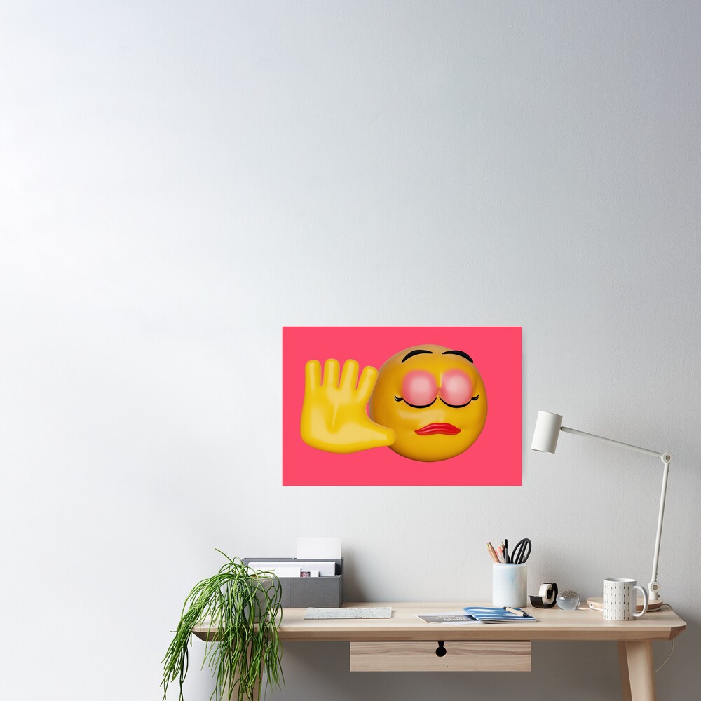 "Ignore Emoji female right facing" Poster for Sale by Mkpatrick6709