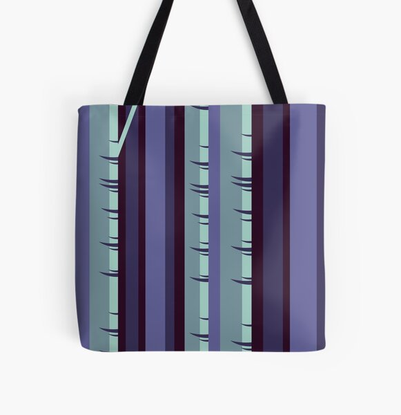 Night Birch All Over Print Tote Bag