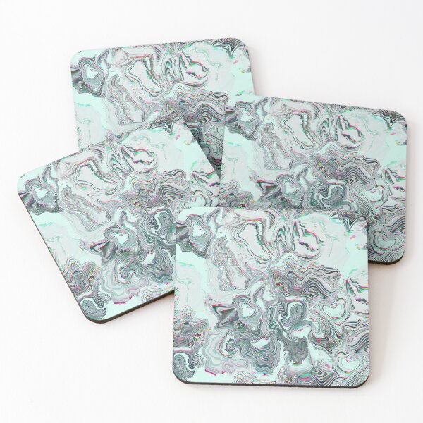 Item preview,  Glitch marble pattern neon mint designed and sold by ANAKOTO.