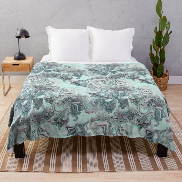 Item preview, Glitch marble pattern neon mint designed and sold by ANAKOTO.