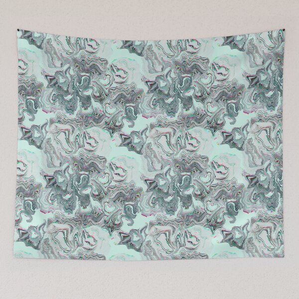 Item preview,  Glitch marble pattern neon mint designed and sold by ANAKOTO.