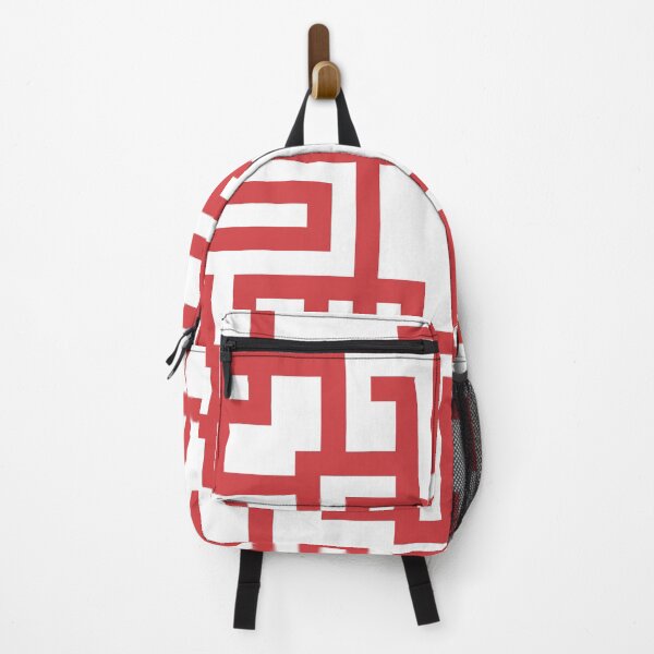 Item preview, Korean Traditional Square Red Pattern Style on White BG designed and sold by FollowtheOrigin.